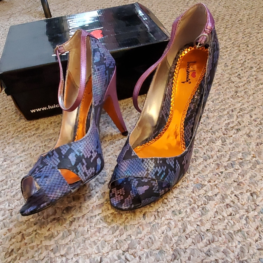 Rad ankle strap peep toe heels | 10